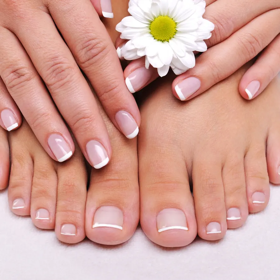 Detalle de pedicura profesional